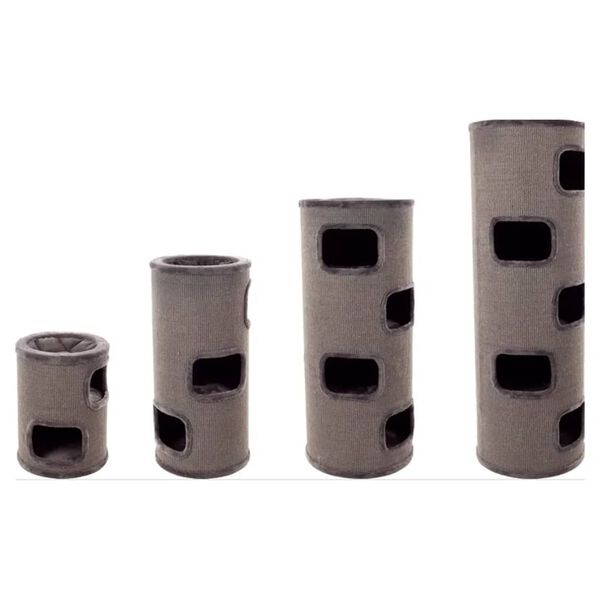 FLAMINGO Škrabací válec pro kočky Enes šedý S 42 x 42 x 56 cm