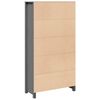 vidaXL Skříň highboard šedá 80 x 35 x 154 cm masivní borové dřevo