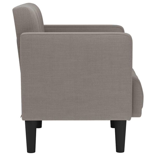 vidaXL Loveseat Sofa taupe 111 cm textil