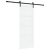 vidaXL Posuvn&eacute; dveře 78 x 202 cm Kompozitn&iacute; dřevo B&iacute;l&aacute; a čern&aacute;