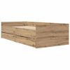 vidaXL R&aacute;m postele Artisanov&yacute; dub 90 x 200 cm Masivn&iacute; borov&eacute; dřevo