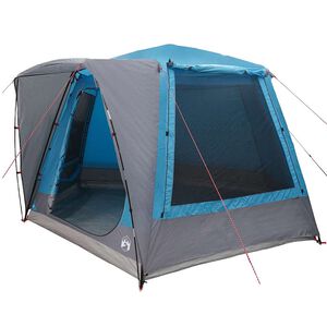 vidaXL Kempingov&yacute; stan Chata Modr&aacute; 420 x 420 x 227 cm Polyester