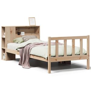 vidaXL Postel s knihovnou bez matrace 75 x 190 cm masivn&iacute; borovice