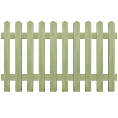 vidaXL Laťkový plot impregnovaná borovice 170 x 100 cm 6/9 cm