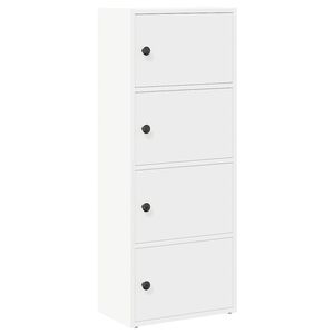 vidaXL Knihovna b&iacute;l&aacute; 40x24x102 cm kompozitn&iacute; dřevo