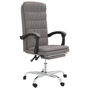 vidaXL Polohovac&iacute; kancel&aacute;řsk&aacute; židle taupe textil