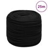 vidaXL Pracovn&iacute; lano čern&eacute; 8 mm 25 m polyester
