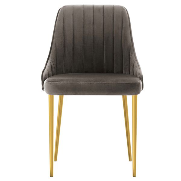 vidaXL J&iacute;deln&iacute; židle 6 ks tmavě &scaron;ed&eacute; samet