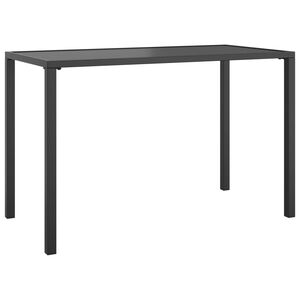vidaXL Zahradn&iacute; j&iacute;deln&iacute; stůl antracitov&yacute; 110 x 54 x 70 cm ocel