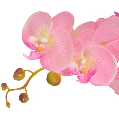 vidaXL Umělá rostlina orchidej s květináčem 75 cm růžová