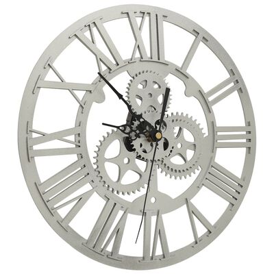 vidaXL Nástěnné hodiny stříbrné 30 cm akrylové
