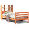 vidaXL Postel s knihovnou bez matrace hněd&aacute; 75 x 190 cm masivn&iacute; dřevo