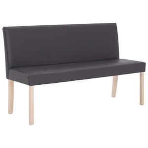 vidaXL Lavice 139,5 cm &scaron;ed&aacute; uměl&aacute; kůže