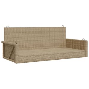 vidaXL Houpac&iacute; lavice b&eacute;žov&aacute; 119 x 56 x 48 cm polyratan