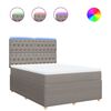 vidaXL Box spring postel s matrac&iacute; taupe 160x200 cm textil