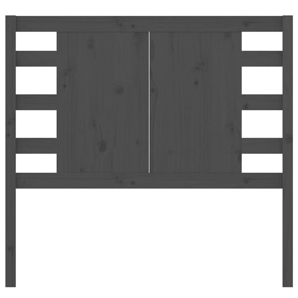 vidaXL Čelo postele šedé 106 x 4 x 100 cm masivní borovice