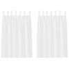 vidaXL Voile Záclona se záclonami 2 pcs Bílá 140 x 140 cm Polyester