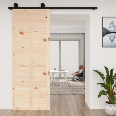 vidaXL Posuvné dveře 80 x 1,8 x 214 cm masivní borové dřevo
