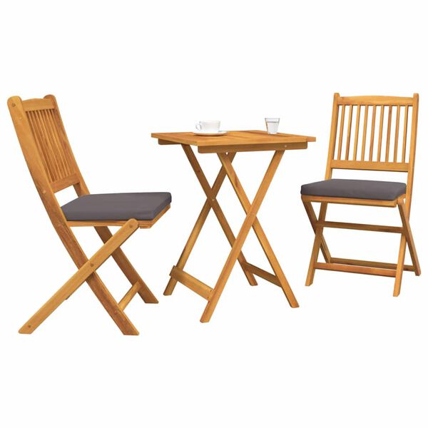 vidaXL Zahradní bistro set 3 pcs Hnědá masivní akáciové dřevo