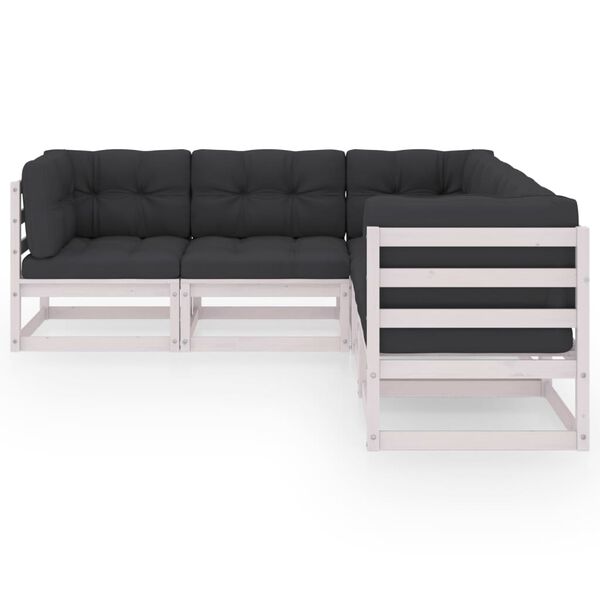 vidaXL 5d&iacute;ln&aacute; zahradn&iacute; sedac&iacute; souprava s podu&scaron;kami masivn&iacute; borovice