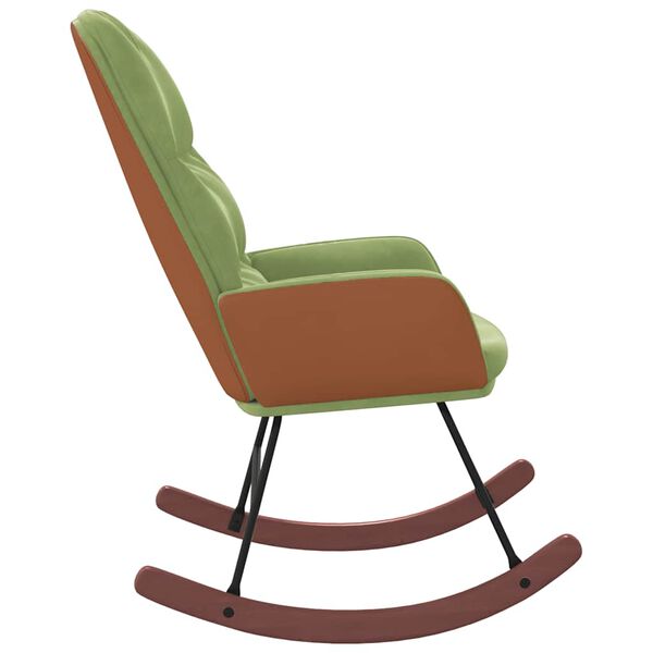 vidaXL Houpac&iacute; židle světle zelen&aacute; samet