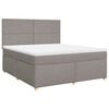vidaXL Box spring postel s matrac&iacute; taupe 180x200 cm textil
