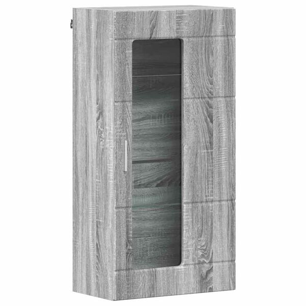 vidaXL Nástěnná skříň Šedá sonoma 55 x 29 x 100 cm kompozitní dřevo