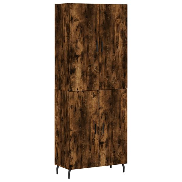 vidaXL Skř&iacute;ň highboard kouřov&yacute; dub 69,5 x 34 x 180 cm kompozitn&iacute; dřevo