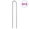 vidaXL Stanov&eacute; kol&iacute;ky 12 ks ve tvaru U 37 cm &Oslash; 10 mm pozinkovan&aacute; ocel