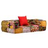 vidaXL 2m&iacute;stn&yacute; modul&aacute;rn&iacute; pouf patchwork textil