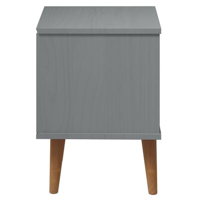 vidaXL Noční stolek MOLDE šedý 40 x 35 x 48 cm masivní borové dřevo