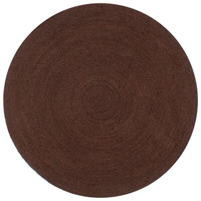 vidaXL Ručně vyrobený koberec z juty kulatý 150 cm hnědý