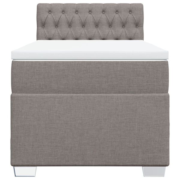 vidaXL Box spring postel s matrac&iacute; taupe 90x190 cm textil