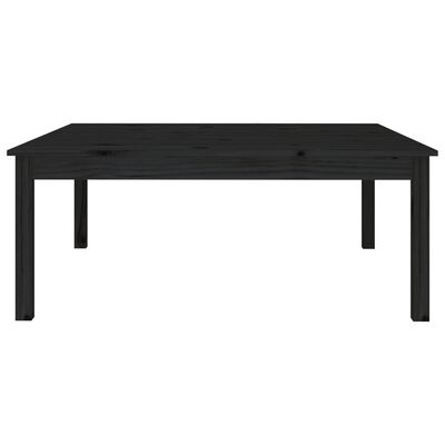 vidaXL Konferenční stolek černý 100 x 100 x 40 cm masivní borové dřevo
