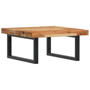 vidaXL Deska pod umyvadlo n&aacute;stěnn&aacute; ocel a masivn&iacute; ak&aacute;ciov&eacute; dřevo