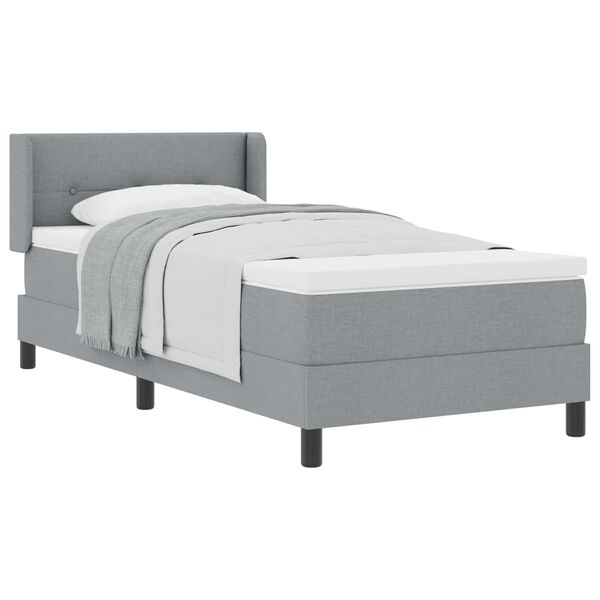 vidaXL Postel boxspring s matrac&iacute; s matrac&iacute; Světle &scaron;ed&aacute; 100 x 200 cm