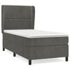 vidaXL Box spring postel s matrac&iacute; tmavě &scaron;ed&aacute; 90x190 cm samet