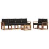 vidaXL Venkovn&iacute; pohovkov&aacute; souprava s pol&scaron;t&aacute;řem 7 pcs Přirozen&aacute; a čern&aacute;