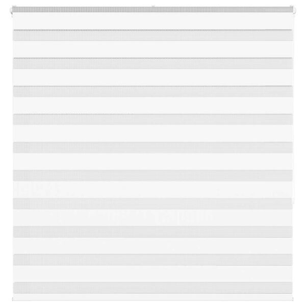 vidaXL Zebra roleta b&iacute;l&aacute; 140x150 cm &scaron;&iacute;řka l&aacute;tky 135,9 cm polyester