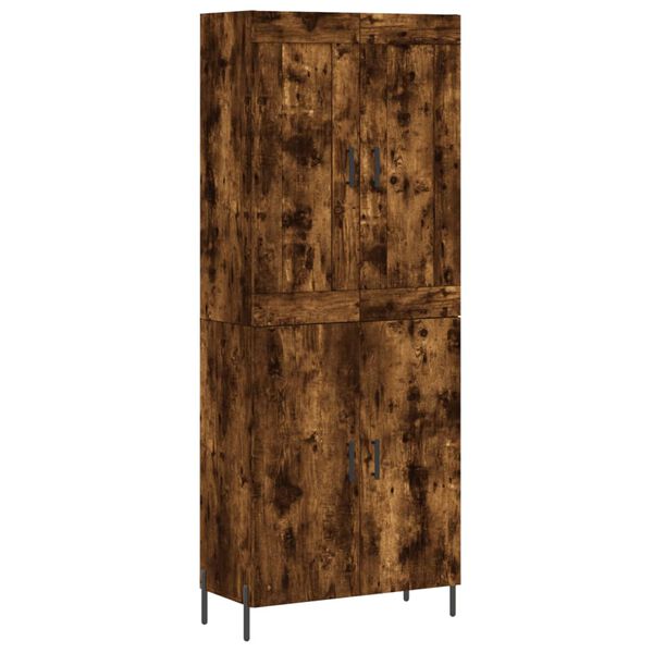 vidaXL Skř&iacute;ň highboard kouřov&yacute; dub 69,5 x 34 x 180 cm kompozitn&iacute; dřevo