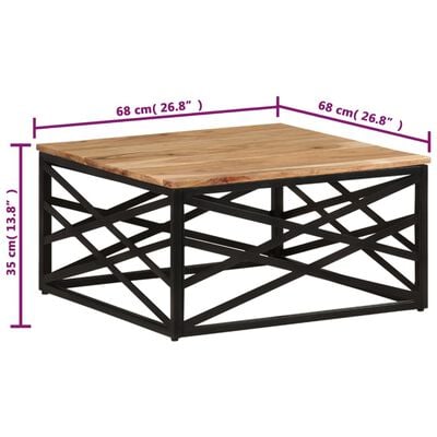 vidaXL Konferenční stolek 68 x 68 x 35 cm masivní akáciové dřevo