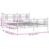 vidaXL Kovov&yacute; r&aacute;m postele s hlavov&yacute;m a nožn&iacute;m čelem čern&yacute; 183 x 213 cm
