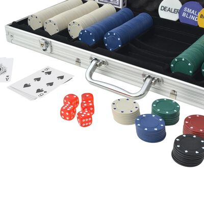 vidaXL Poker set s 500 žetony z hliníku