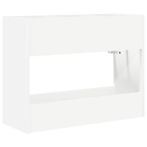 vidaXL Stojan na slunečn&iacute;ky B&iacute;l&aacute; 65 x 24 x 50 cm Kompozitn&iacute; dřevo