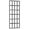 vidaXL Posuvn&eacute; dveře se sadou kov&aacute;n&iacute; čern&eacute; 76x205 cm ESG Glass
