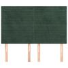 vidaXL Čelo postele tmavě zelen&eacute; 144x5x118/128 cm sametov&eacute;