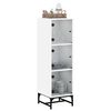 vidaXL Highboard se skleněnými dvířky bílý 35 x 37 x 120 cm