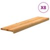 vidaXL N&aacute;&scaron;lapy na schody 8 ks světle hněd&eacute; 110x25x2 cm masivn&iacute; dub