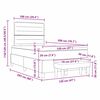 vidaXL Postel s boxspringem s matrac&iacute; Světle &scaron;ed&aacute; 120 x 200 cm textil