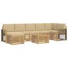 vidaXL Venkovn&iacute; pohovkov&aacute; souprava 8 pcs B&iacute;l&aacute; a b&eacute;žov&aacute; 59 x 59 x 37 cm